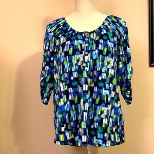 Notations blouse with 3qtr. Sleeves